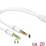 Adaptor Delock stereo jack 3.5mm la 2x jack 3.5mm 3 pini pentru casca + microfon (iPhone) M-T 65585