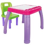 Set Masuta cu scaun pentru copii Pilsan Study Table pink green, Pilsan