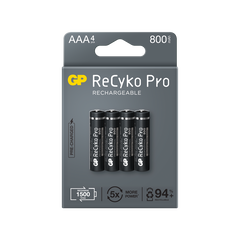 4x AAA / R03 GP ReCyko Pro Ni-MH 800mAh, GP