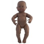 Bebelus nou nascut african fetita 40 cm, Miniland