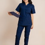 Costum Medical Bleumarin Unisex Poplin 110g Cesare, B-WELL