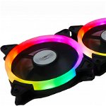 Ventilator AURORA RGB 3 fan kit, Floston