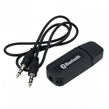Receptor USB car kit auto audio Bluetooth cu capac si cablu audio 3.5mm negru, krasscom
