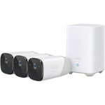eufy Kit supraveghere video eufyCam 2 Security wireless, HD 1080p, IP67, Nightvision, 3 camere video