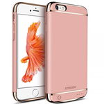 Husa Baterie Ultraslim iPhone 6 Plus/6s Plus, iUni Joyroom 3500mAh, Rose Gold