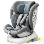 Scaun Auto TWT Plus DELUXE BUF BOOF iSIZE LightBlue cu Isofix rotativ 360 grade 40-150 cm, BUF BOOF