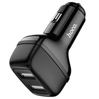 Incarcator Auto HOCO Z36 Leader, 2 X USB, 12W + cablu USB la MicroUSB (Negru), Hoco