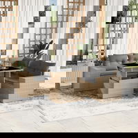 vidaXL Set canapele de grădină cu perne, 6 piese, bej, poliratan, vidaXL