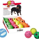 CAMON Jucărie pentru câini, Minge de cauciuc moale, diverse culori, Camon