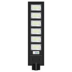 Lampa solara stradala eMazing, cu telecomanda, senzor de miscare si lumina, suport prindere, 288 LED-uri, IP65, ABS, 15AH, 300W, temperatura culoare 6500K, 79x18.8x5 cm, autonomie 10-12 ore, negru