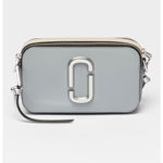 Marc Jacobs, Geanta crossbody din piele The Snapshot, Gri, Argintiu