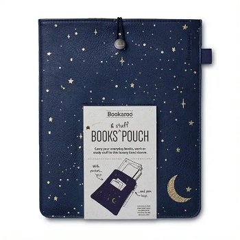Husa pentru carte - Bookaroo Books & Stuff Pouch - Moon & Stars | If (That Company Called), If (That Company Called)