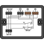 Distribution box; Surge switch circuit; 1 input; 4 outputs; Cod. A, S; MIDI; black, Wago