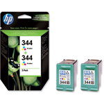 Pachet cartuş cerneală color HP C9505EE, 2buc. cartuşe HP 344 (C9363E)