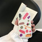 Carcasa pentru iPhone, din plastic dur, cu model original culori diverse, Neer