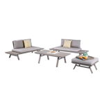 Set mobilier de grădină, construcție din aluminiu Garden Pleasure Celia, gri, Garden Pleasure