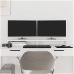 vidaXL Suport pentru monitor, alb, 100x27x10 cm, lemn masiv pin, vidaXL