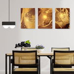 Set 3 tablouri canvas abstract imitatie marmura - Dimensiune multicanvas: 3 tablouri 60x90 cm, 