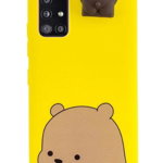 Husa Protectie Spate Lemontti Cartoon Bracket Brown Bear pentru Samsung Galaxy A51