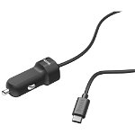 Incarcator Auto Hama cablu integrat USB Type C Negru