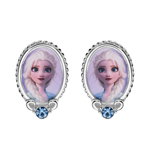 Cercei Disney cu poza color Frozen Elsa - Argint 925 si Cristale, Disney