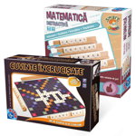 Set 2 jocuri educative: Matematică distractivă + Cuvinte încrucișate, 