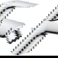 Baterie bideu Grohe BauEdge 23331001, 3/8'', H 12.6 cm, monocomanda, cartue ceramic, evacuare cu tija, crom