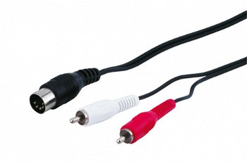 
Cablu audio 2 x RCA Tata - 5 Pin DIN Tata, 1,5m, Goobay

