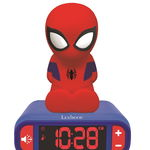 Ceas desteptator digital cu lumina de noapte, Lexibook, Spiderman, Spiderman