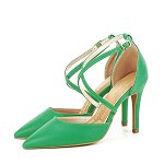 Pantofi verde crud cu toc cui Zoe 04, SOFILINE