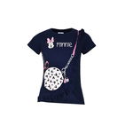 Tricou fete, Minnie, bluemarin cu gentuta si ochelari, Disney