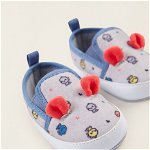 Pantofi sport din material textil, pentru nou-nascuti, Zippy, cu urechi 3D