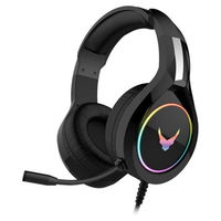 Casti Pro Gaming Varr 45206, cu microfon, Hi-Fi, Stereo, lumina RGB de fundal, extra bass, cablu textil 200cm, negre Casti Pro Gaming Varr 45206, cu microfon, Hi-Fi, Stereo, lumina RGB de fundal, extra bass, cablu textil 200cm, negre