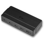 Hub USB U3HUB742 7 Porturi USB 3.0 + Adaptor Alimentare Negru, I-TEC