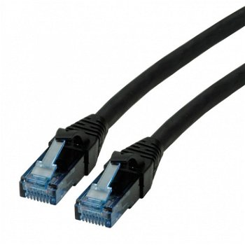 Cablu de retea UTP Patch Cord Cat.6A Component Level LSOH Negru 0.3m, Roline 21.15.2986, Roline