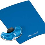 Mouse Pad ergonomic , Fellowes , Crystal , Palm, albastru