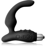 Dildo cu Vibrator Rocks Off O-Boy 7, Stimulare Prostata si Perineu, Silicon, Negru, 10.5cm