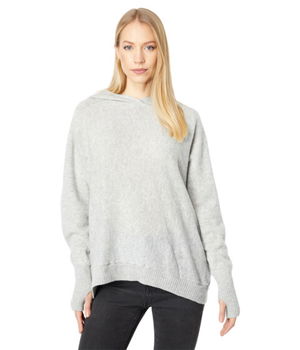 Imbracaminte Femei Michael Lauren Roswell Oversized Sweater Hoodie in Cashmere Heather Grey, Michael Lauren