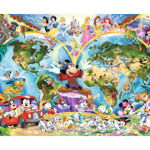 Puzzle Ravensburger - Harta Lumii Disney, 1.000 piese (15785), Ravensburger