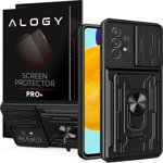 Alogy Husă portofel Alogy Camshield Ring cu capac pentru cameră și portofel pentru Samsung Galaxy A53, Alogy