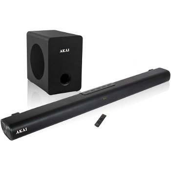 Soundbar Akai ASB-7WSW, Bluetooth 5.0, 120W, subwoofer wireless 60W, negru