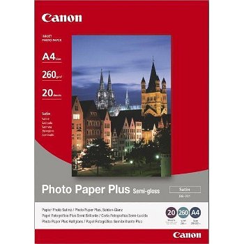 Hartie foto semilucioasa, Canon, Papier Plus SG-201, 260 g/mA², 20 coli/top, 20 x 25 cm