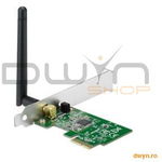 Placa retea asus , intern wireless 2.4 ghz, pci-e, port, 150 mbps, antena externa x 1, "pce-n10"