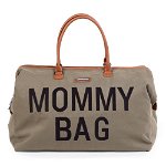 Childhome Mommy Bag Canvas Khaki geantă de schimbat scutece 55 x 30 x 40 cm 1 buc, Childhome