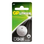 Baterie GP Batteries, butoni (CR2430) 3V lithium, blister 1 buc. ", GP Batteries