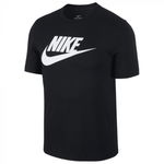 Nike, Tricou cu imprimeu logo Icon Futura, Negru/Alb optic