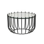 Masuta cafea, Metal, Negru, Hollace,