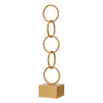 Decoratiune Rings, Gift Decor, 12.5 x 12.5 x 60.5 cm, metal, auriu, Gift Decor