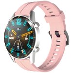 Curea smartwatch, Silicon, Compatibil cu Huawei Watch GT 2/GT 2 Pro, 22 mm, Roz