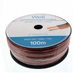 cablu difuzor rosu/negru 2x1.50mmp, 100m, well, WELL